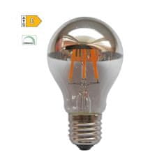 Diolamp  LED Filament zrcadlová žárovka A60 8W/230V/E27/2700K/900Lm/180°/DIM stříbrný vrchlík