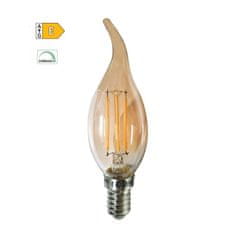 Diolamp  LED Filament žárovka Candle Flame Amber C35 5W/230V/E14/2700K/620Lm/360°/Dim
