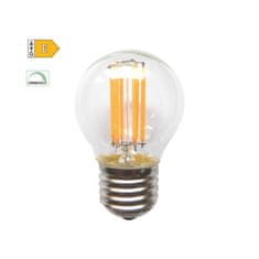 Diolamp  LED Mini Globe Filament žárovka čirá P45 6W/230V/E27/2700K/760Lm/360°/Dim