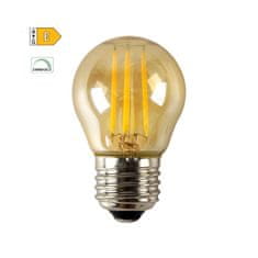 Diolamp  LED Mini Globe Filament žárovka P45 Amber 6W/230V/E27/2700K/700Lm/360°/Dim