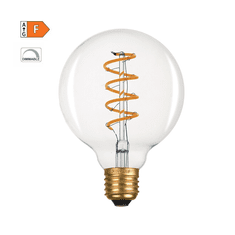 Diolamp  LED Spiral Filament žárovka Globe čirá G95 4W/230V/E27/1800K/300Lm/360°/Dim