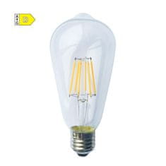 Diolamp  LED Filament žárovka čirá ST64 6W/230V/E27/4000K/830Lm/360°