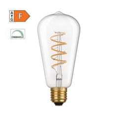 Diolamp  LED Spiral Filament žárovka čirá ST64 4W/230V/E27/1800K/300Lm/360°/Dim