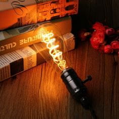 Diolamp  LED Spiral Filament žárovka Amber ST64 4W/230V/E27/1800K/270Lm/360°/Dim