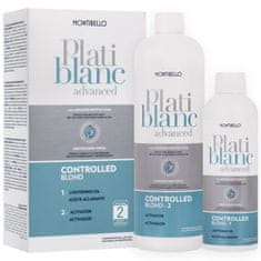 Montibello Plati Blanc Advanced Controlled Blond - kontrolované zesvětlení 2v1, rozjasňující olej + aktivátor, poskytuje výraznou barvu plnou lesku, 600ml
