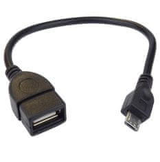 PremiumCord PremiCord USB kab redukce A/fem-MicroUSB/mal20cm