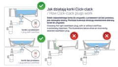 Deante Click-clack nero výpust do umyvadla nebo bidetu, s kovovým pouzdrem univerzální (NHC_N10U)