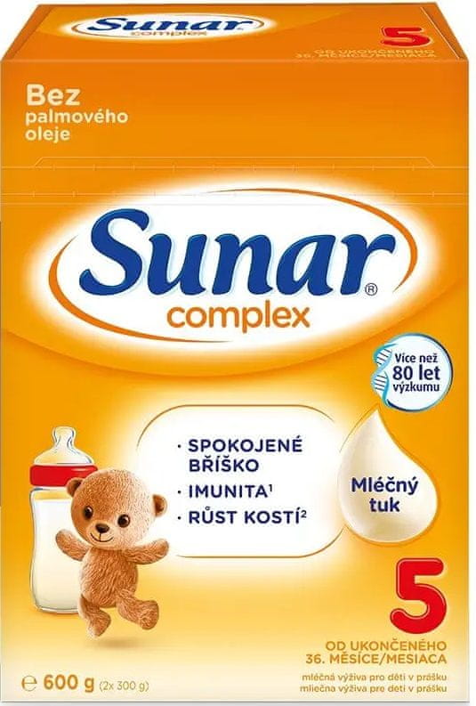 Levně Sunar Complex 5 dětské mléko 600 g