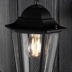 LUMILED Zahradní lampa E27 závěsná černá BELLIS