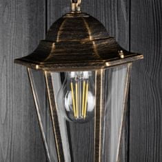 LUMILED Zahradní lampa E27 závěsná patina BELLIS