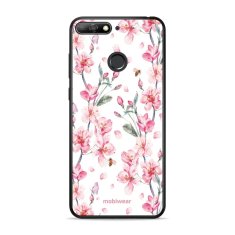 Mobiwear Prémiový lesklý kryt Glossy na mobil Honor 7A - G033G - Růžové květy