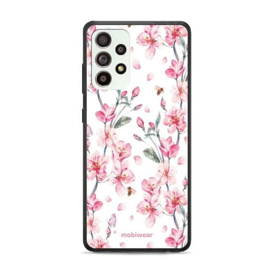 Mobiwear Prémiový lesklý kryt Glossy na mobil Samsung Galaxy A52S 5G - G033G - Růžové květy