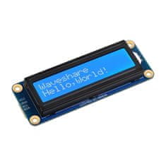 Waveshare Zobrazovací modul LCD1602 bílý text s modrým pozadím I2C