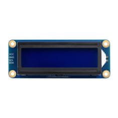 Waveshare Zobrazovací modul LCD1602 bílý text s modrým pozadím I2C