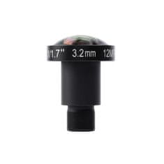 Waveshare Objektiv M12, 12MP, ohnisková vzdálenost 3,2 mm, pozorovací úhel 160° pro modul kamery Raspberry Pi M12