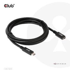 Club 3D Prodlužovací kabel USB-C, 4K 60Hz (M/F) CAC-1529, 2m