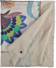 Fraas Dámský obdélníkový šátek Flower Print 633009 béžová