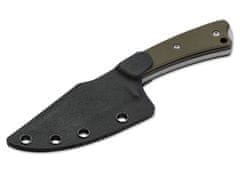 Böker Plus 02BO005 Piranha malý vnější nůž 7,5 cm, zelená, G10, pouzdro Kydex, adaptér
