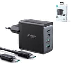 Joyroom TCG02 GaN síťová nabíječka 2x USB / 2x USB-C 67W + kabel USB-C, černá
