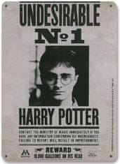 CurePink Dekorační cedule na zeď Harry Potter: Undesirable No.1 (15 x 21 cm)
