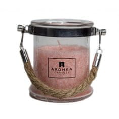 AROMKA Přírodní vonná svíčka palmová - AROMKA - Svíčka ve skle s provazem, 300 ml Vůně: Měsíček Lékařský