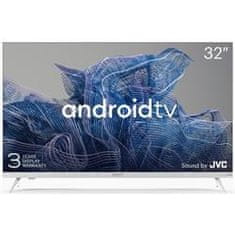 KIVI - 32', HD, Google Android TV, White, 1366x768, 60 Hz, Sound by JVC, 2x8W, 33 kWh/1000h, BT5, HDMI ports 3