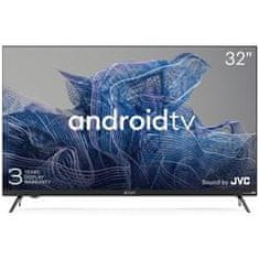 KIVI - 32', HD, Google Android TV, Black, 1366x768, 60 Hz, Sound by JVC, 2x8W, 33 kWh/1000h, BT5, HDMI ports 3