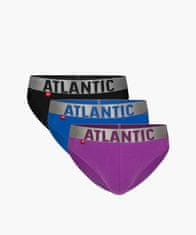 ATLANTIC Pánské slipy Atlantic 3SMP-130 A'3 S-2XL modro-fialovo-černá M