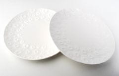 Affekdesign Sada talířů ROSE 27 cm bílá