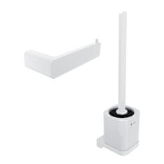 NIMCO WC sada nástěnná bílá - štětka a keramický držák toaletního papíru NIMCO MAYA BÍLÁ MAB set-94KN-HR-05