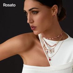 Rosato Elegantní bronzový náhrdelník se zirkony Cubica RZCU67