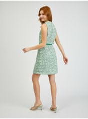 Orsay Zelené dámské vzorované šaty s páskem 38