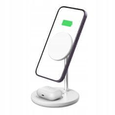 Tech-protect A21 MagSafe bezdrátová nabíječka na mobil / AirPods, bíla