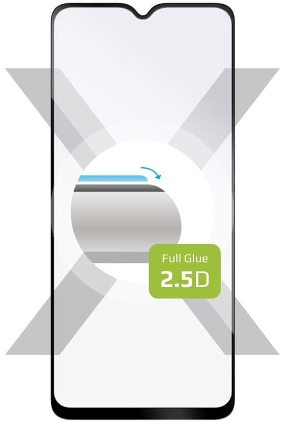 Levně FIXED Ochranné tvrzené sklo Full-Cover pro Samsung Galaxy A04, lepení přes celý displej, černé, FIXGFA-1090-BK