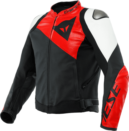 Dainese Moto bunda SPORTIVA matná černo/lava červeno/bílá