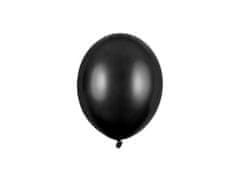 PartyDeco Balónky metalické černé 12cm 100ks