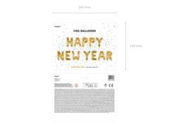 PartyDeco Balónkový banner Happy New Year 422x46cm