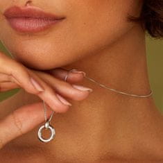 Hot Diamonds Minimalistický stříbrný náhrdelník s diamantem Forever DP900 (řetízek, přívěsek)