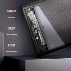 AXAGON EE25-A6M, USB 3.2 Gen 1 - SATA 6G 2.5" kovový RAW box, bezšroubkový