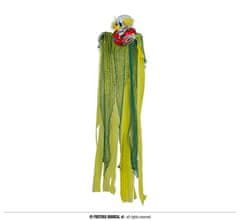 Guirca Závěsné dekorace Strašidelný klaun zelený s efekty 120cm