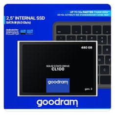 GoodRam SSD 480GB CL100 gen.3 SATA III interní disk 2.5", Solid State Drive