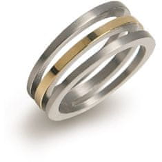 Boccia Titanium Pozlacený titanový prsten 0128-02 (Obvod 56 mm)