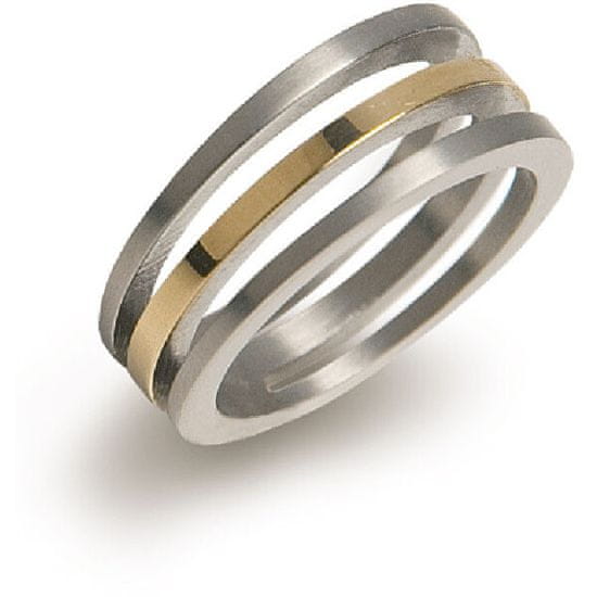 Boccia Titanium Pozlacený titanový prsten 0128-02