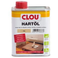 Clou Hartöl tvrdý olej na dřevo, bílý, vytváří příjemný, hladký, opticky hezký povrch odolný vodě, špíně a domácím chemikáliím a zachová světlý obraz dřeva bez zažloutnutí po olejování, 750 ml
