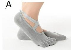 Gemini Prstové dámské ponožky na jógu černá Univerzální