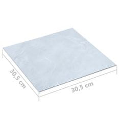 Greatstore Samolepící podlahové desky 5,11 m2 PVC bílý mramor