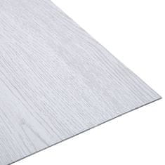 Greatstore Samolepicí podlahové desky 5,11 m2 PVC bílé