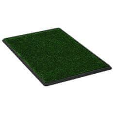 shumee Toaleta pro psy 2 ks s nádobou a umělou trávou zelené 76x51x3cm