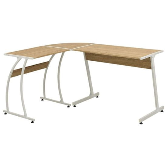 Greatstore Rohový kancelářský stůl ve tvaru L dub