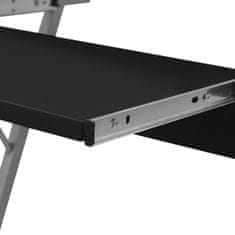 Greatstore Kompaktní PC stůl s vysouvací deskou na klávesnici černý